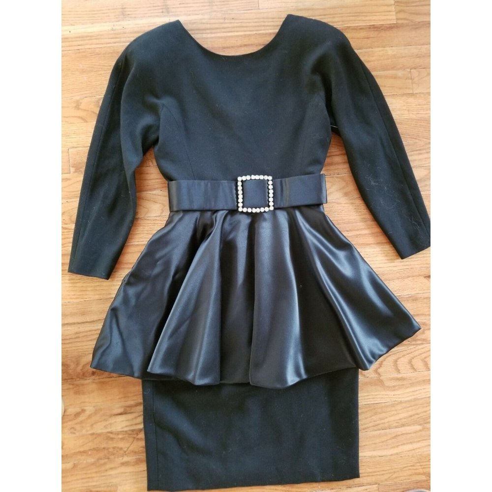VINTAGE ANTHONY MUTO For MOROCI Size MEDIUM Dress BEAUTIFUL! Satin Skirt, Belt